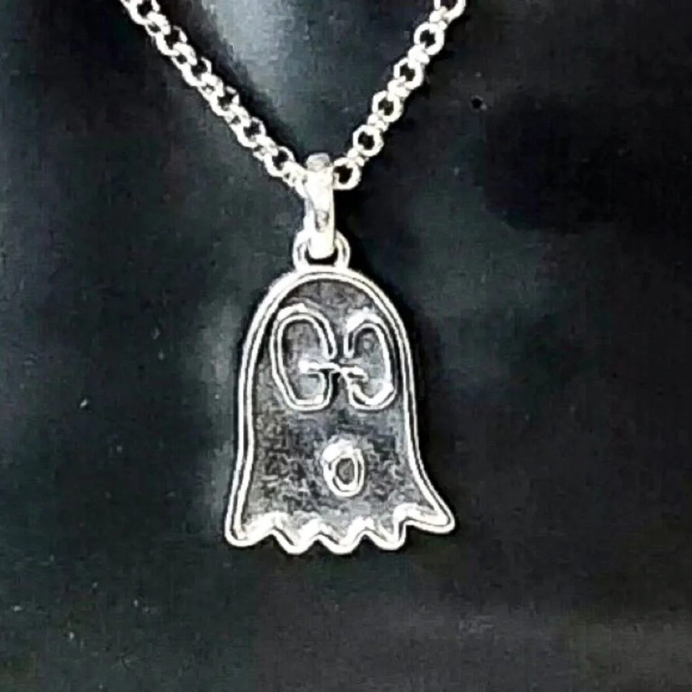 GUCCI Sterling Silver GG Ghost Reversible Necklace 17-20” or 21.5” Unisex NIB